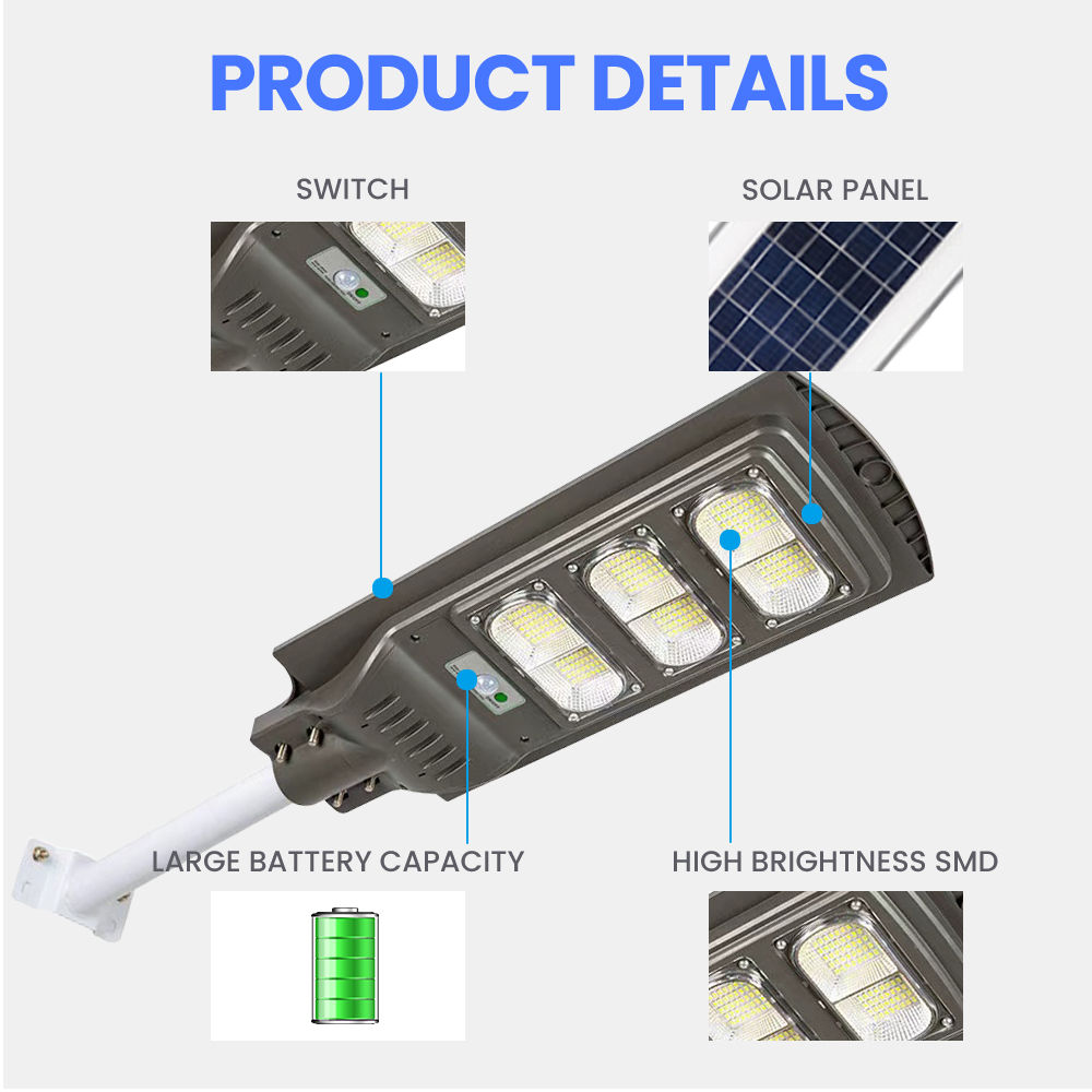 Cheapest Price for Garden Road Home IP65 Radar Sensor Integrated Solar Street Light 30W 50W 100W 150W (8)